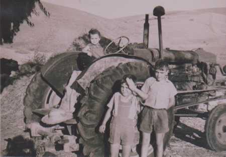 Raymond et Georges CARTEAUX
Olga CARTEAUX sur le tracteur