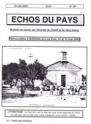 Photo-titre pour cet album: L'ECHO du PAYS  Avril 2005