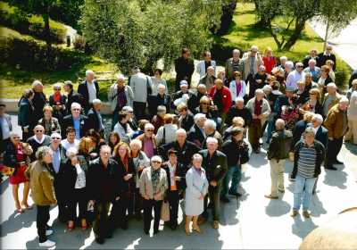 la foule des participants
depuis le balcon du restaurant