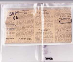 TENES - Septembre 1956
l'attentat contre Henri XICLUNA
