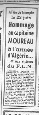 14 Juin 1960
----
Hommage au Capitaine MOUREAU