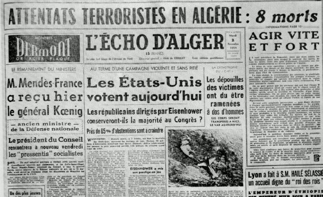 l'Echo d'Alger 
du 2 Novembre 1954