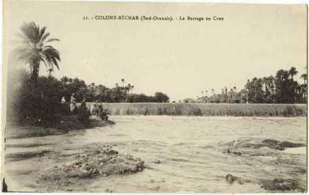 COLOMB-BECHAR - le barrage en crue