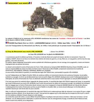 Le Coq du Monument aux Morts d'EL ACHOUR
----
   Jean-Claude ROSSO 