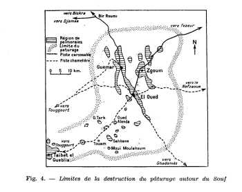 EL OUED - CARTE des ENVIRONS