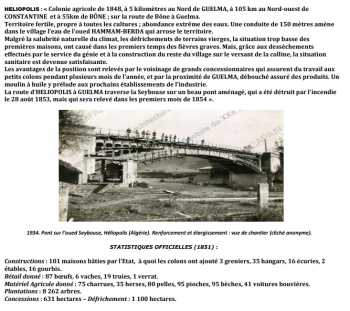 HELIOPOLIS 
Le pont sur la Seybouse construit en 1934