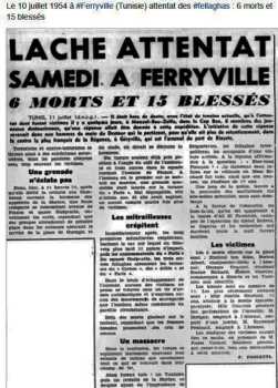 10 Juillet 1954 - FERRYVILLE en TUNISIE