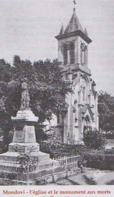 MONDOVI 
L'Eglise et le Monument aux Morts