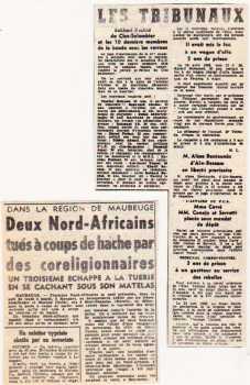 24 Octobre 1956
----
ALGER : arrestation de 3 membres
du Parti Communiste
Mme CARRE
Mr COMOJO
Me SERVETTI