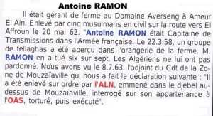 Capitaine  Antoine RAMON 