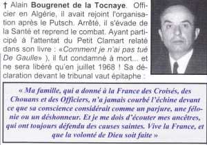 Lieutenant 
 BOUGRENET de LA TOCNAYE
