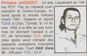 Lieutenant  Philippe JACQUOT 