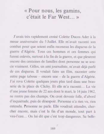 ... Colette, une jeune femme de 22 ans dont
le mari, le 14 juin 1962, ne rentre pas
...