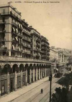 Alger - Boulevard Bugeaud 
et rue de Constantine