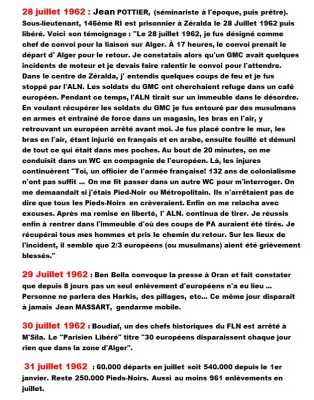 28 - 29 - 30 - 31 Juillet 1962