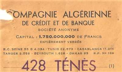 COMPAGNIE ALGERIENNE DE CREDIT ET DE BANQUE