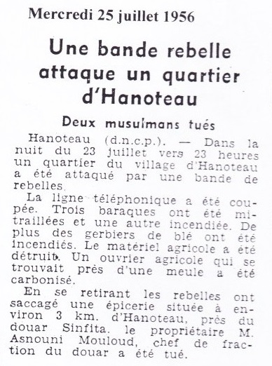 HANOTEAU -25 Juillet 1956