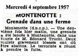 MONTENOTTE - 4 Septembre 1957