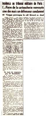 16 Septembre 1959 
----
l'affaire de la Cartoucherie