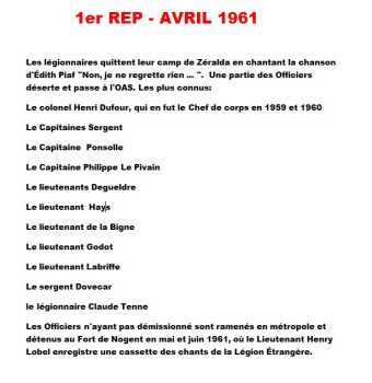 1er REP - 22 Avril 1961