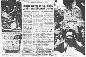 25 Janvier 1960
----
Les barricades
ORTIZ
LAGAILLARDE