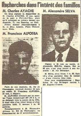 Charles AYACHE
Francisco ALFOSEA
Alexandre SELVA