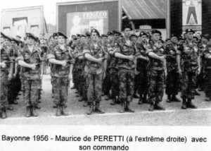 Bayonne 1956
Lieutenant Maurice De PERETTI
avec son commando