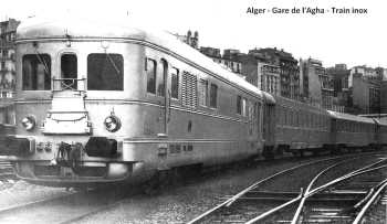 Alger - Gare de l'Agha 
Un train Inox