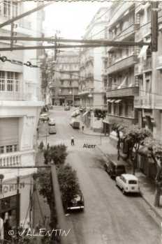 Alger 1958 - la rue Hoche et en haut, la rue Michelet