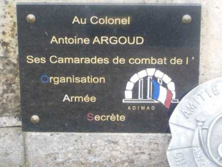 La tombe d'Antoine ARGOUD
