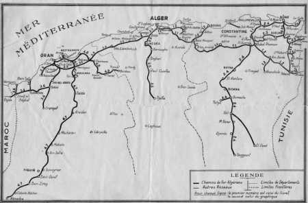 ALGERIE - Les lignes de Chemin de Fer
----
   Les Batisseurs 