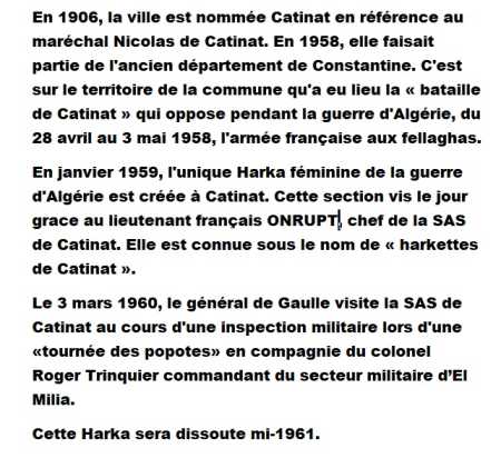 Histoire de CATINAT