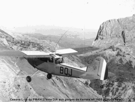 CESSNA L-19 dans les gorges de KERRATA en 1959