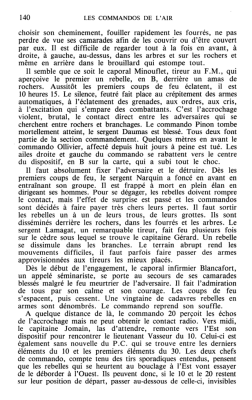 La mort des commandos  
PINON et OLLIVIER
et du Sergent NARQUIN