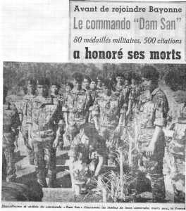 1960
la dissolution du
Commando "DAM-SAN"