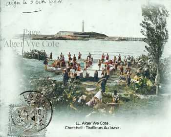 Cherchell - les Tirailleurs au lavoir