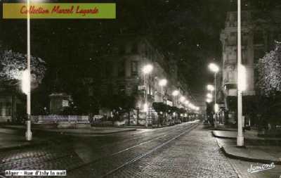 ALGER - Rue d'ISLY la nuit