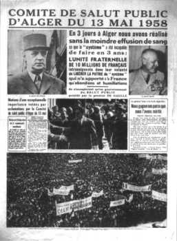 Le COMITE de SALUT PUBLIC
du 13 mai 1958