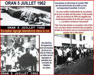 ORAN - 5 juillet 1962
----
  Autres photos du massacre d'ORAN cliquez ici 