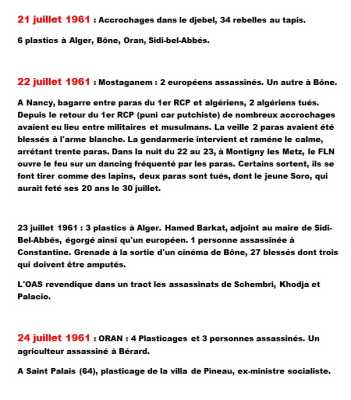 21 au 24 Juillet 1961