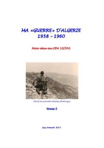 Photo-titre pour cet album: Ma Guerre d'ALGERIE