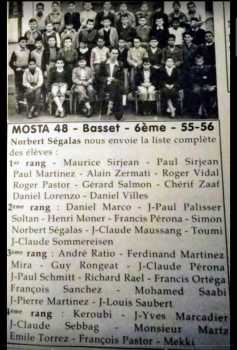 MOSTAGANEM - ANNEES 55-56 
Ecole BASSET