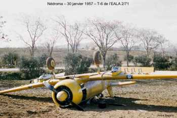 NEDROMA - 30 Janvier 1957 - Un T6 hors de combat
