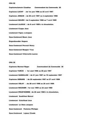 CPA 20 : Capitaine JOMAIN Claudius
CPA 30 : Capitaine MARMET Roger