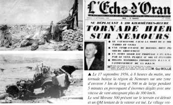 Mardi 16 Septembre 1956
Tornade sur NEMOURS