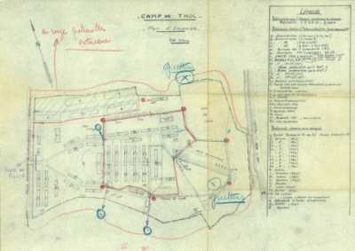 Plan du camp de Thol en 1959