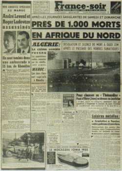 20 AOUT 1955 - France-Soir